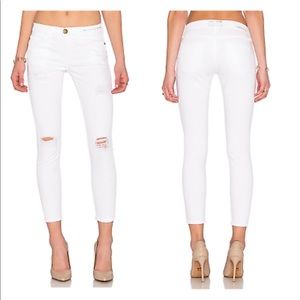 Current Elliott white stiletto skinny jean size 25